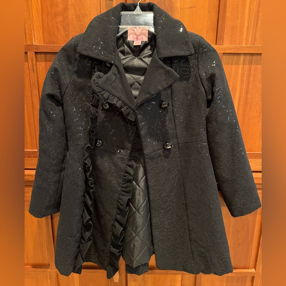 Copper Key girls dress coat black